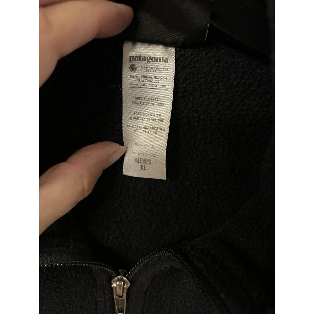 Patagonia Synchilla Vest Men's XL Black Fleece Zip Pockets